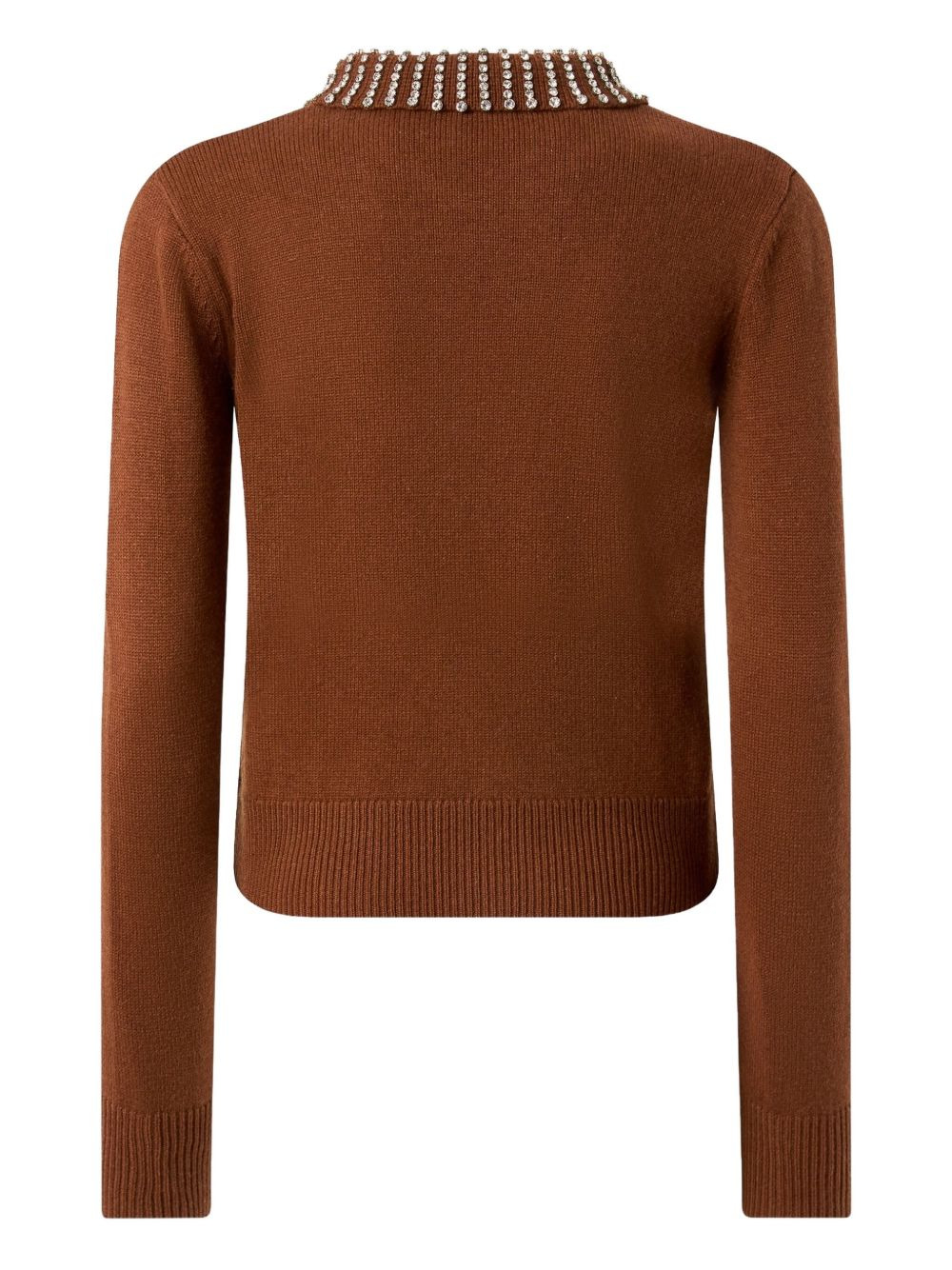 embellished-collar sweater - 2