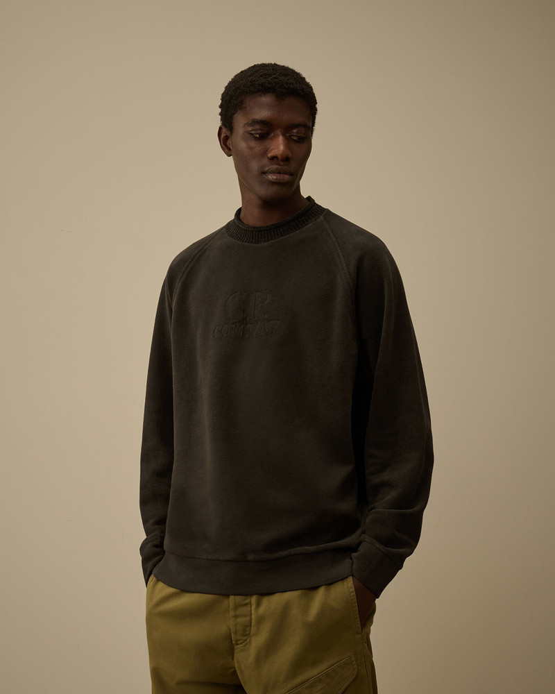 Brushed Emerized Diagonal Fleece Mockneck Sweatshirt 3