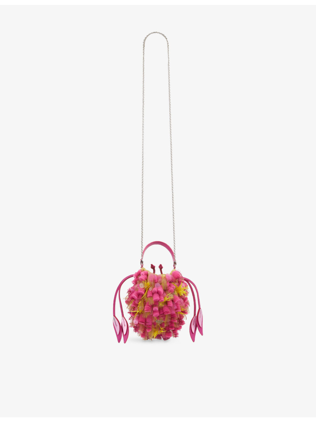 Tropical Fish Satin And Leather Cross-Body Bag - 4