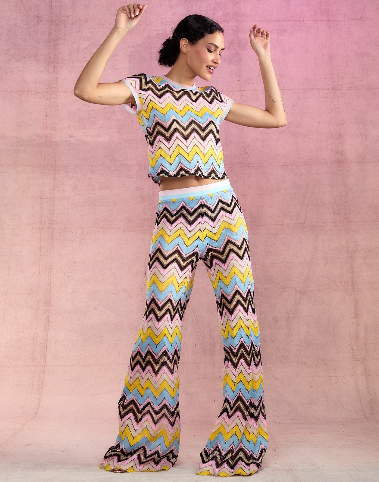 Zigzag Knit Pants - 3