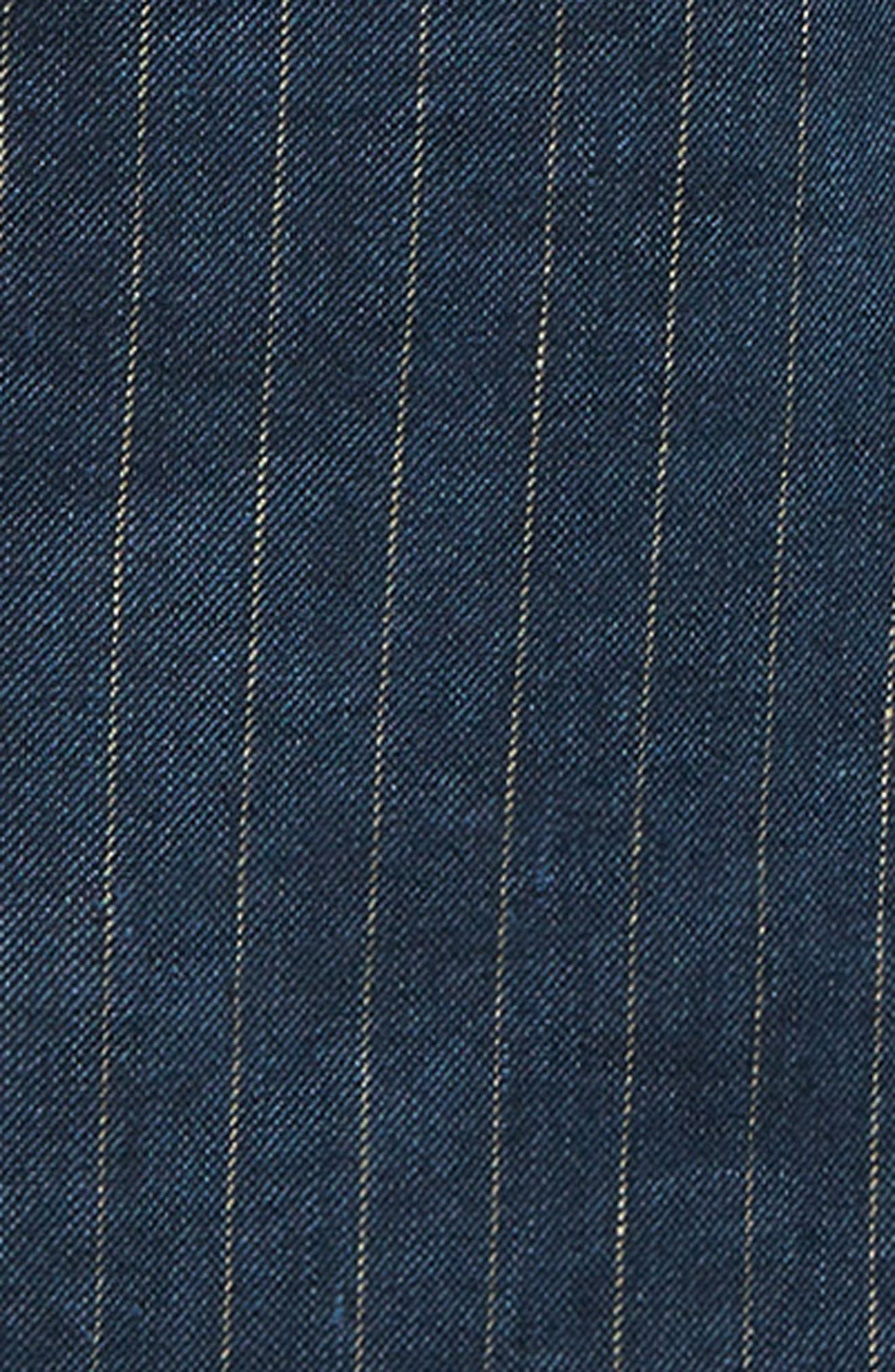 Veronica Beard Obie Pinstripe Linen Blend Dickey Jacket in Blue Dove at Nordstrom - 8