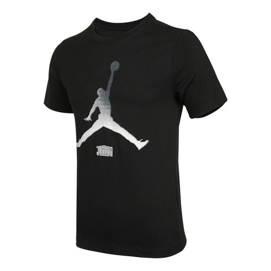 Air Jordan Jumpmanteecrew Casual Sports Breathable Printing Short Sleeve Black DO8905-010 - 1