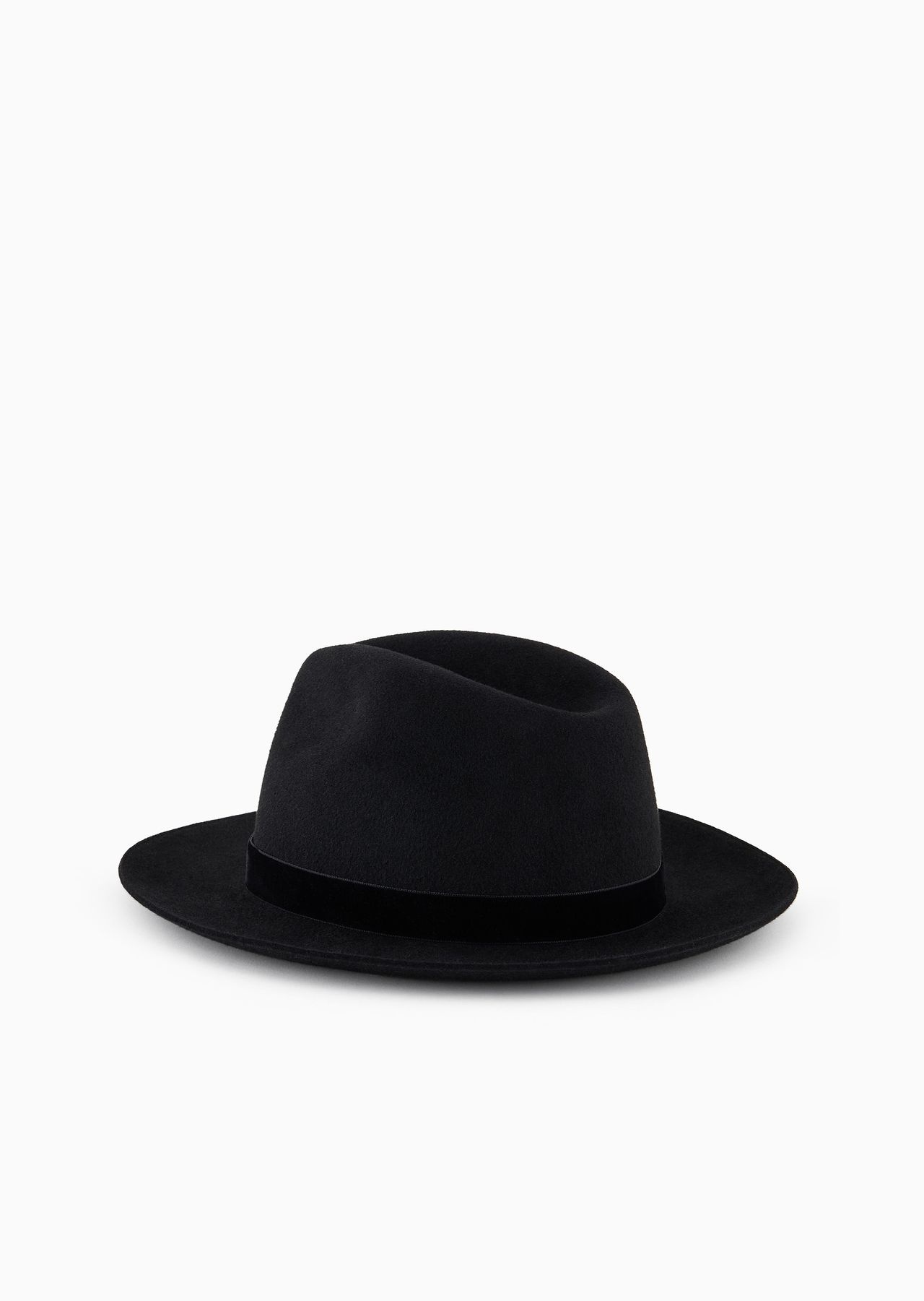 Rabbit fur hat with velvet detail - 2