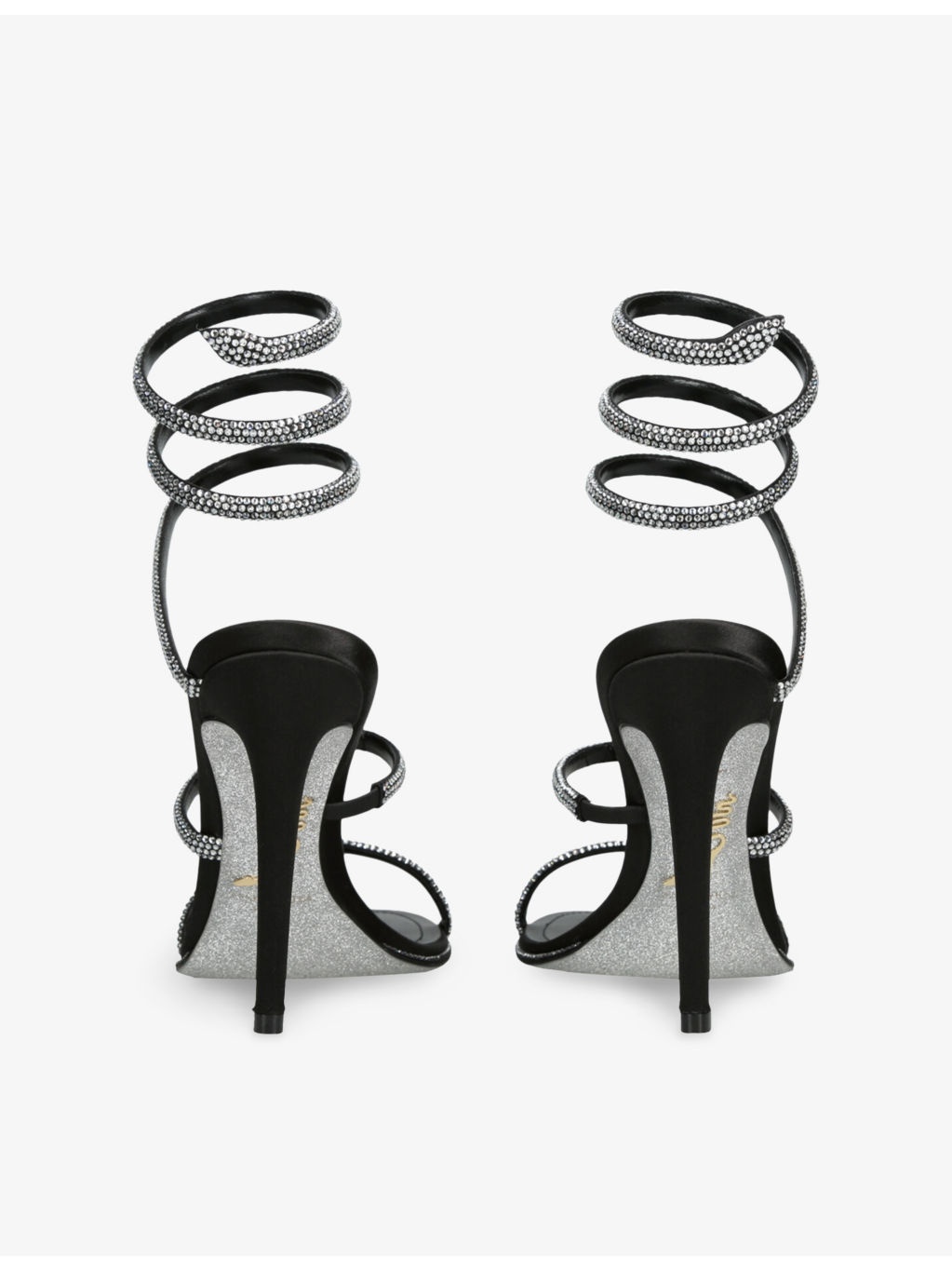 Cleo 105 Crystal-Embellished Satin Heeled Sandals - 2