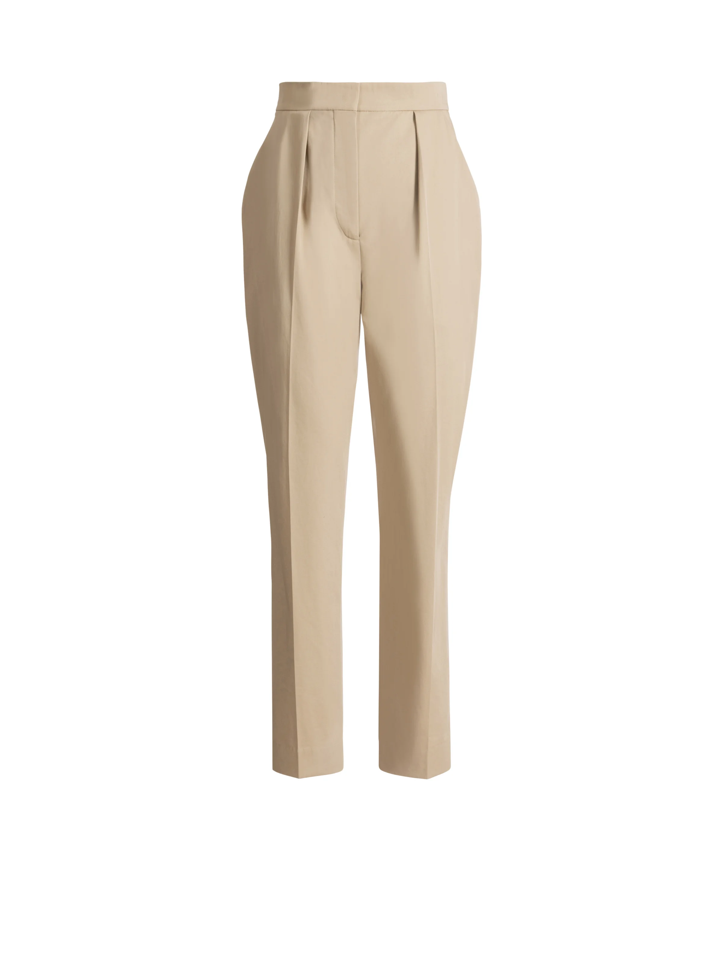 Darted 7/8 trousers in cotton gabardine - 1