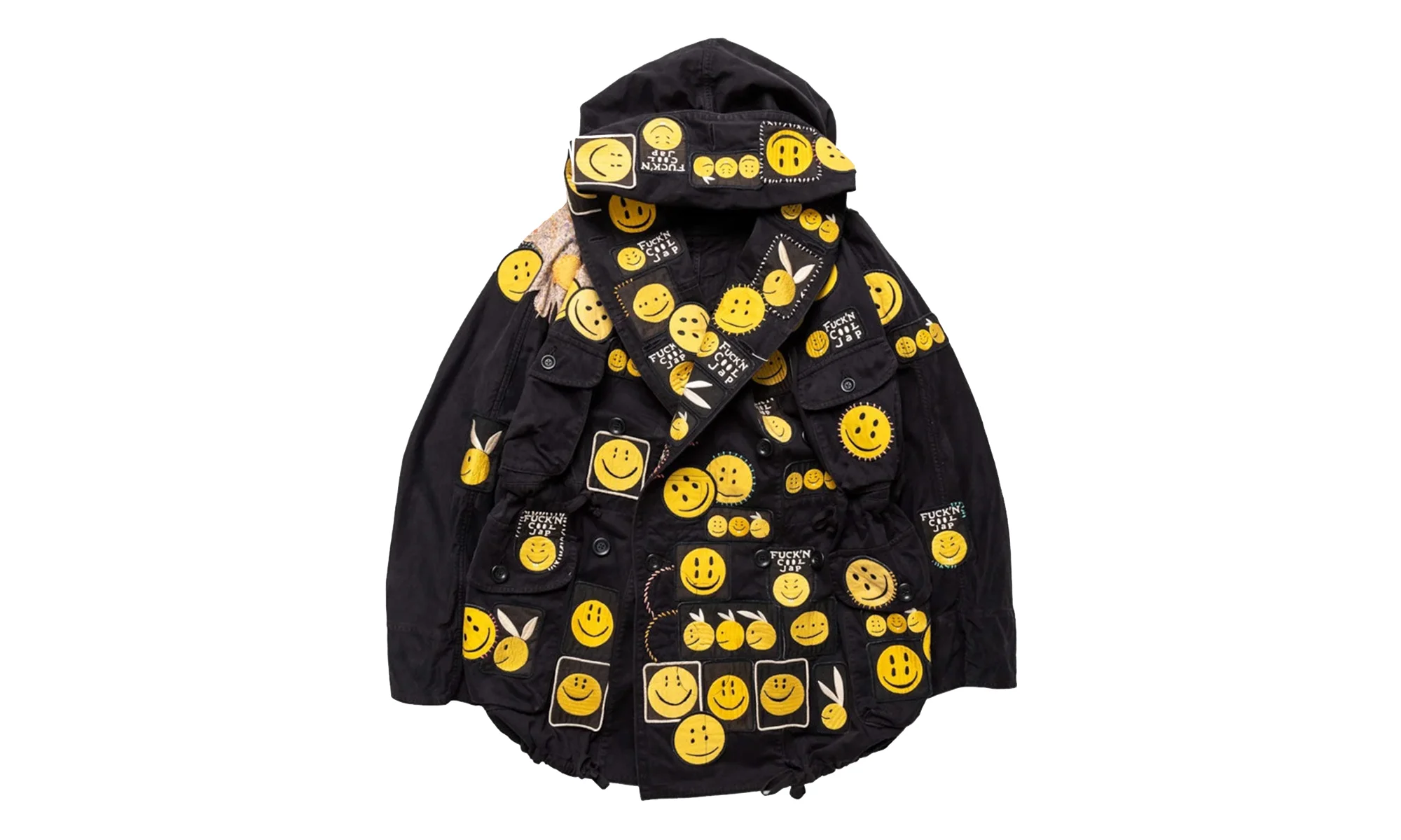 Katsuragi Cotton Ring Coat "Black" KR2304LJ28-BLK - 1