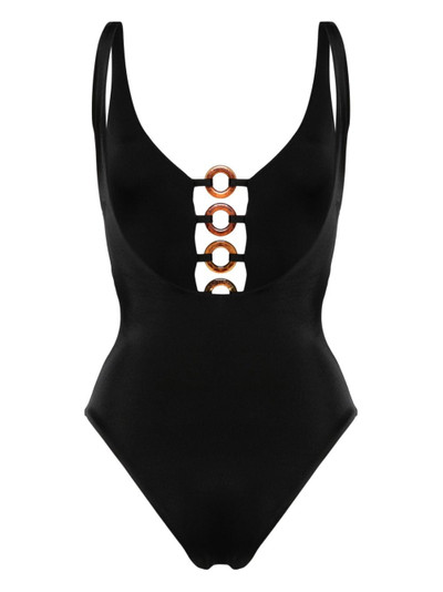 DSQUARED2 ring-detail plunge swimsuit outlook