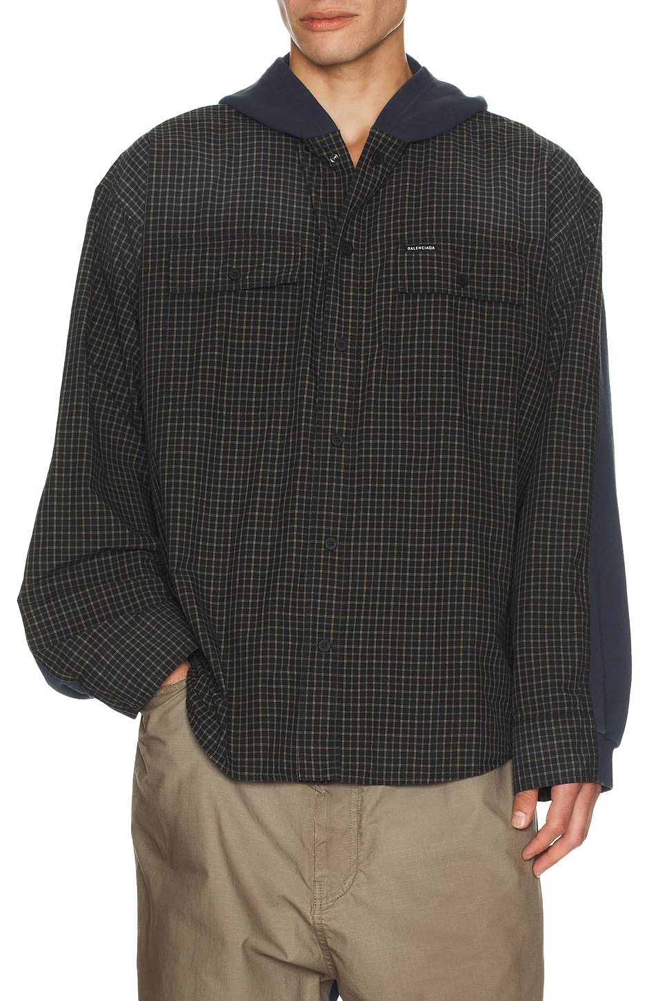Cut Up Hooded Shirt - 4