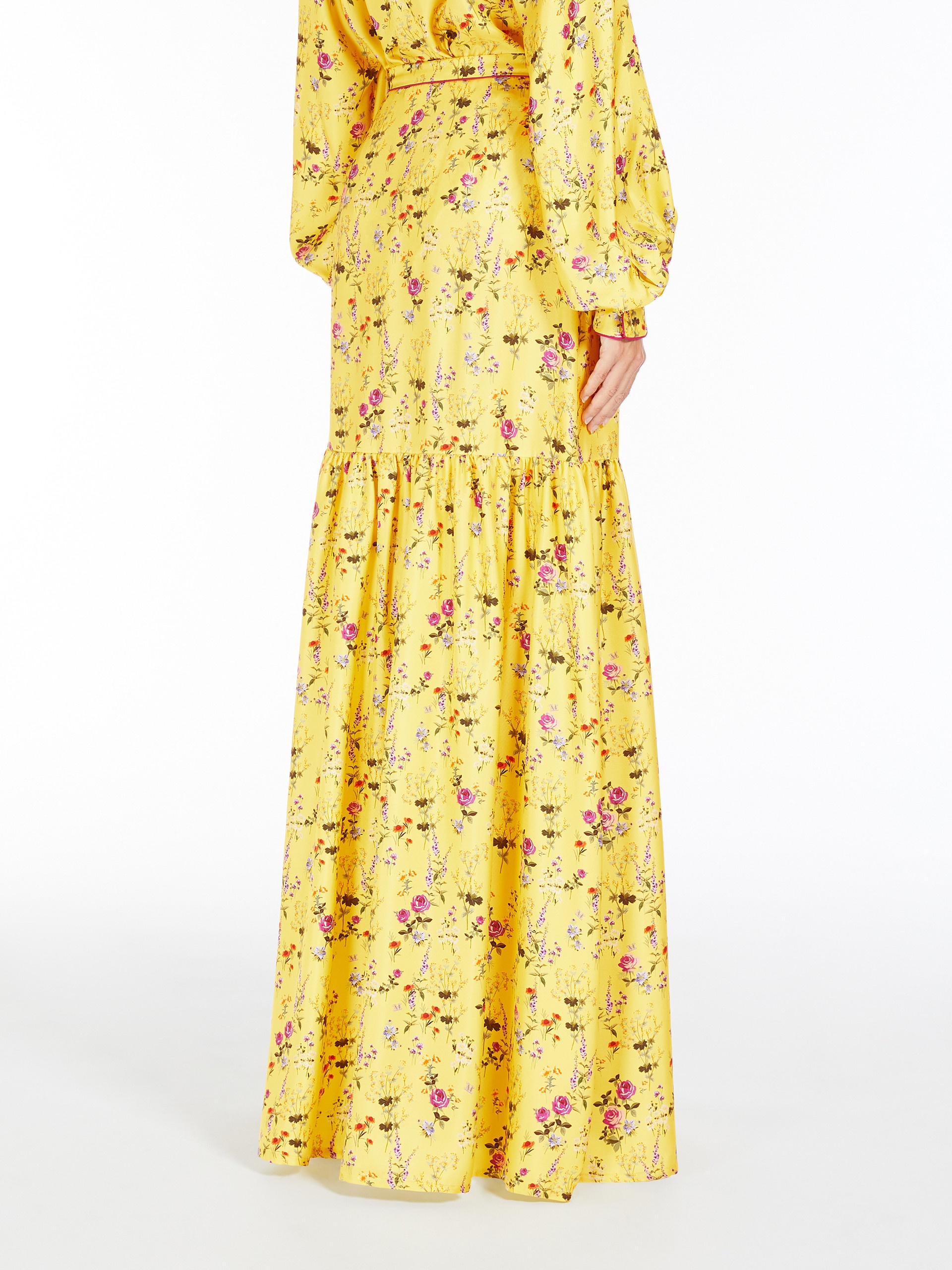 ELISIR Long printed silk skirt - 4