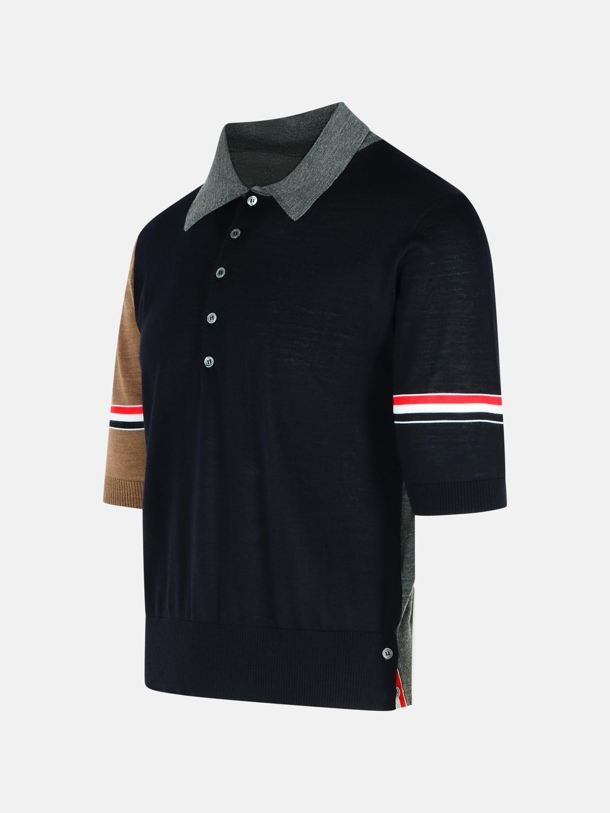 'FUN' MULTICOLOURED VIRGIN WOOL POLO SHIRT - 2