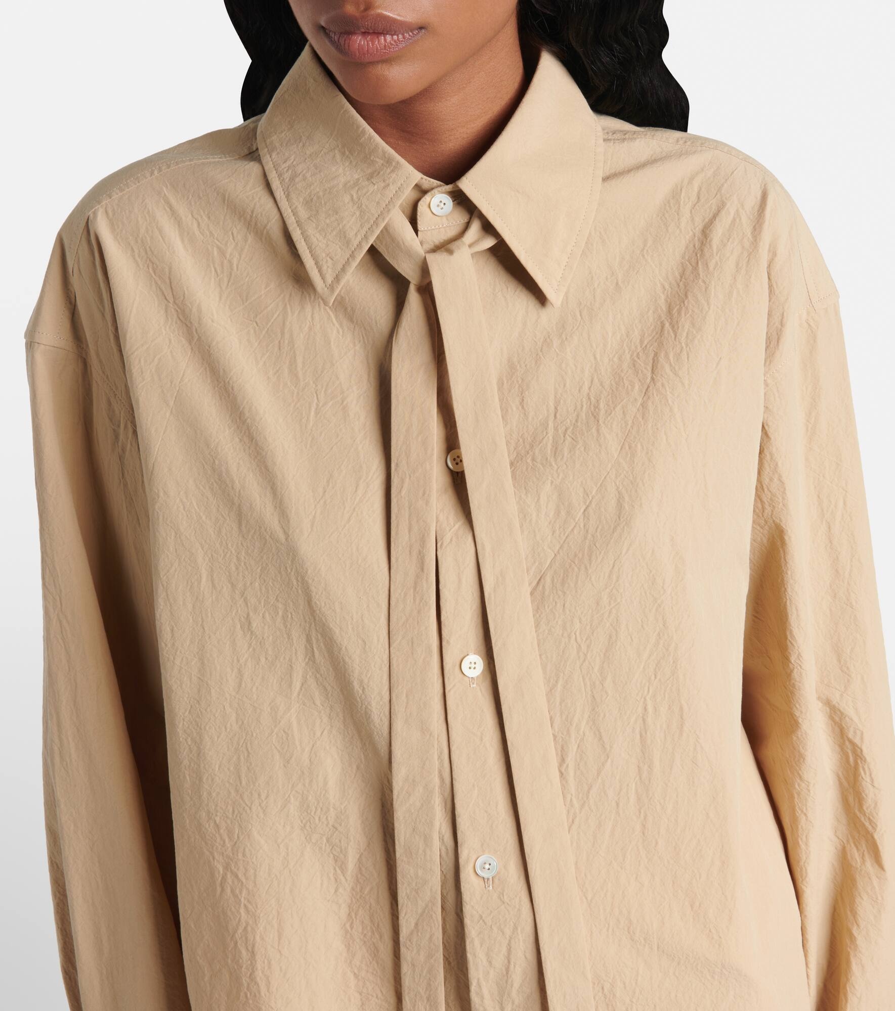 Tie-detail cotton shirt - 4