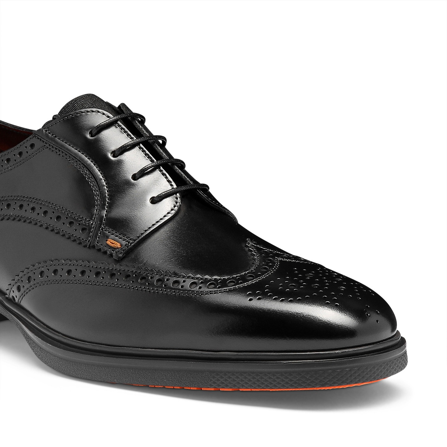 Men's black leather Easy brogue lace-up - 7