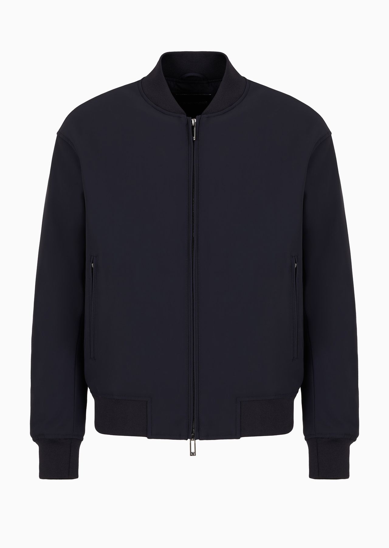 Zipped bomber jacket in technical stretch nylon - 1