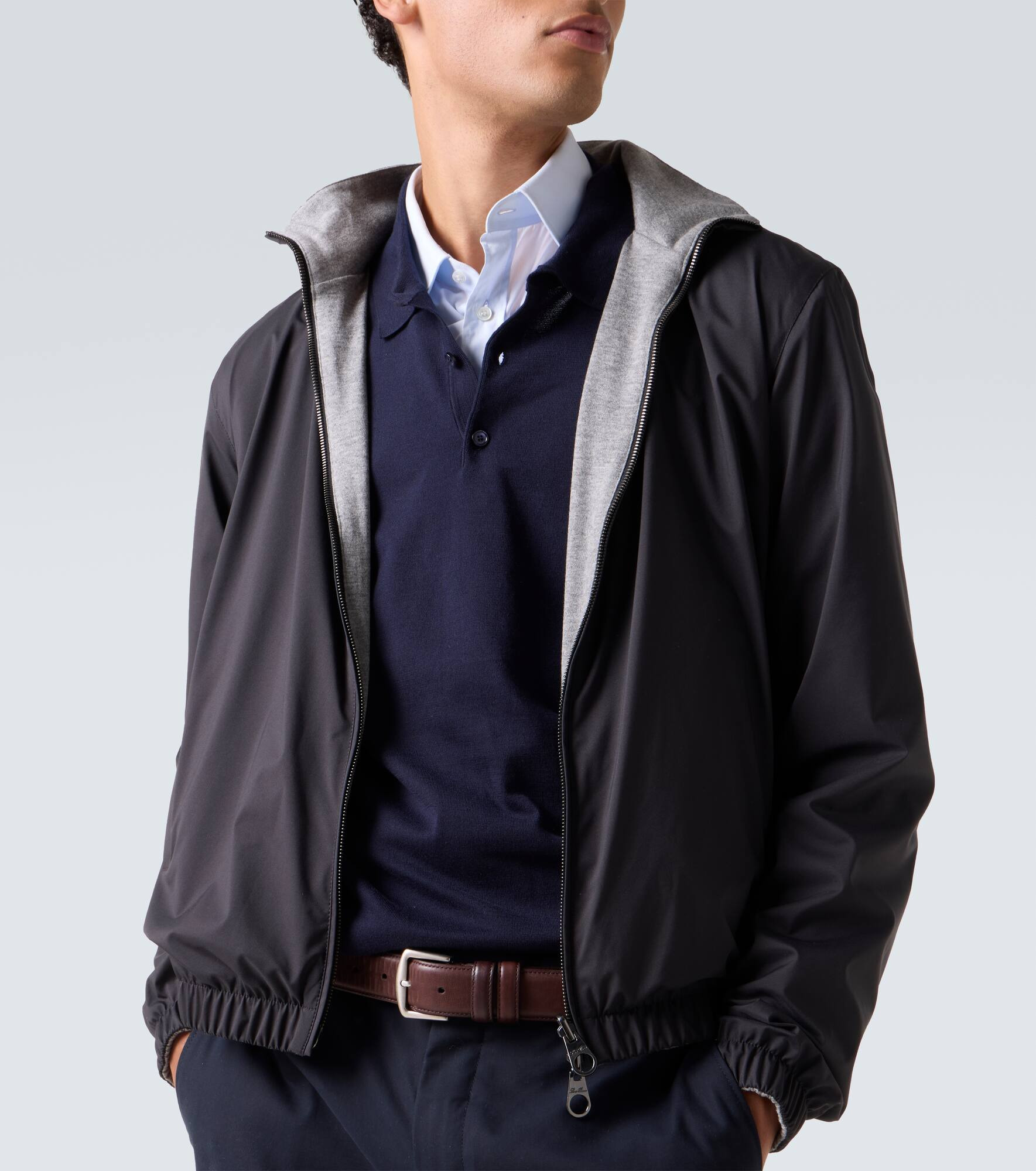 Reversible cashmere bomber jacket - 5