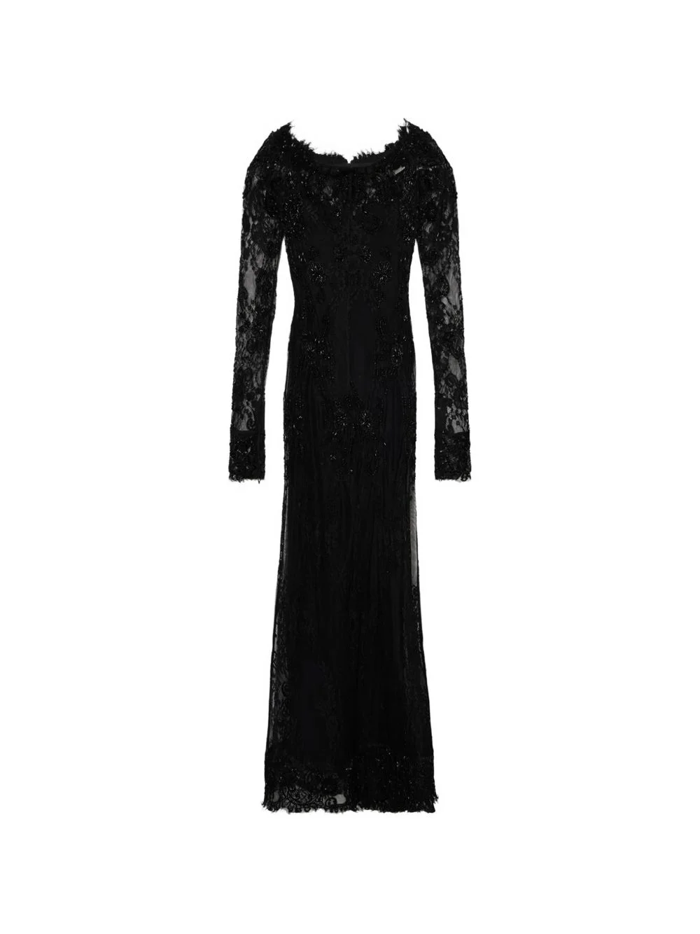 embroidered floral-lace maxi dress - 1