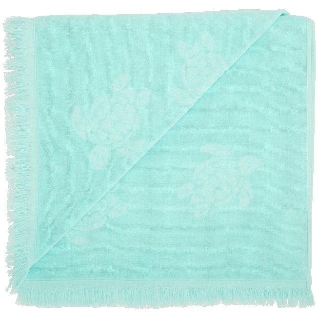 Beach Fouta in Organic Cotton Turtles Jacquard - 2