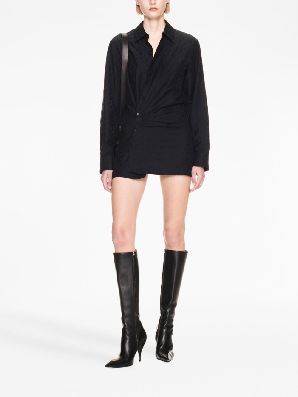 Off jacquard twisted shirtdress - 2