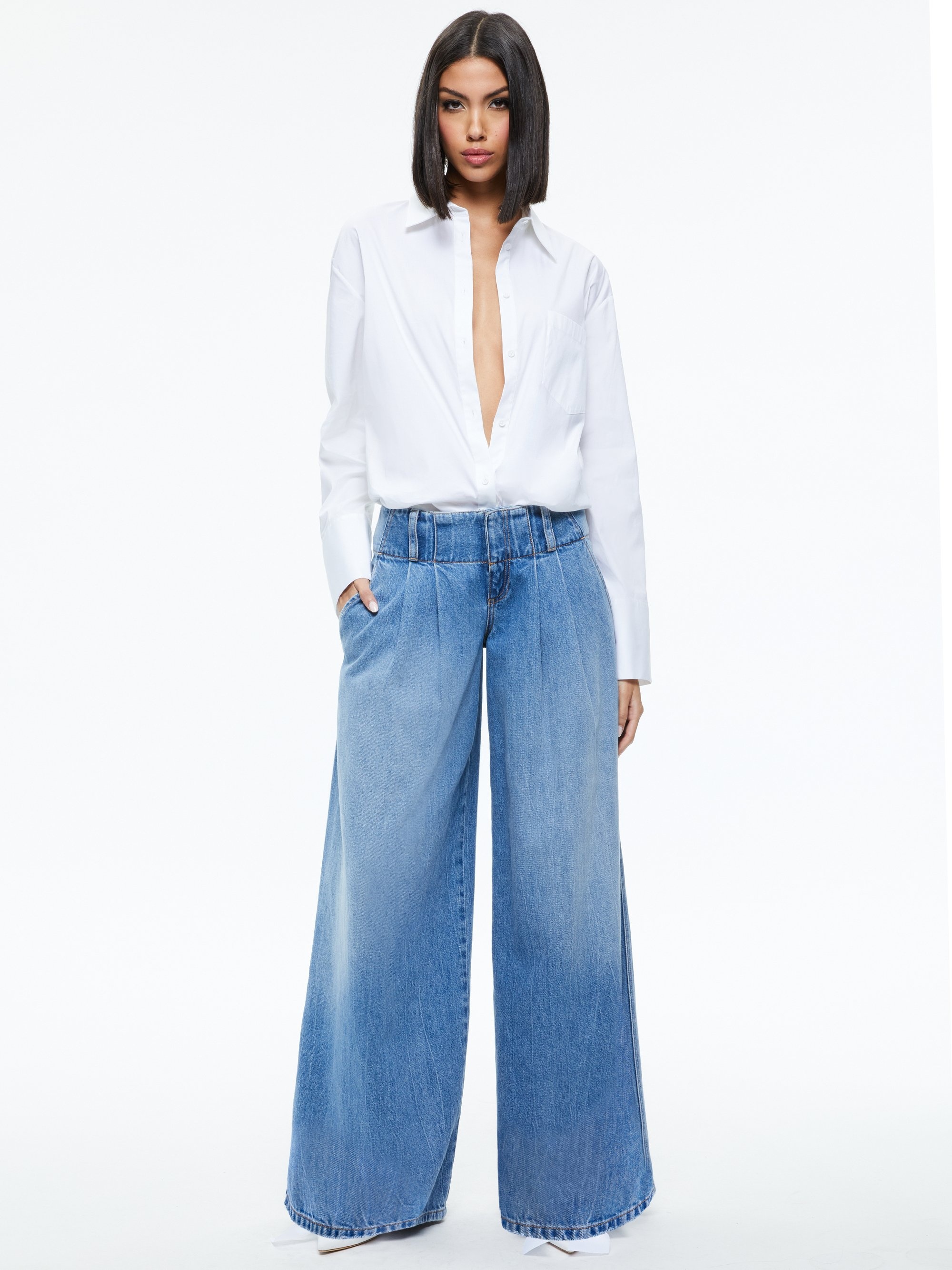 ANDERS LOW RISE PLEATED JEAN - 4