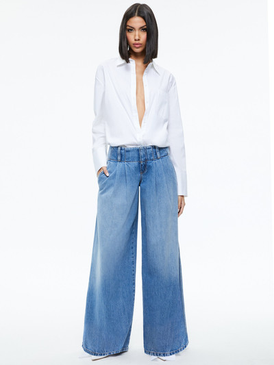 Alice + Olivia ANDERS LOW RISE PLEATED JEAN outlook