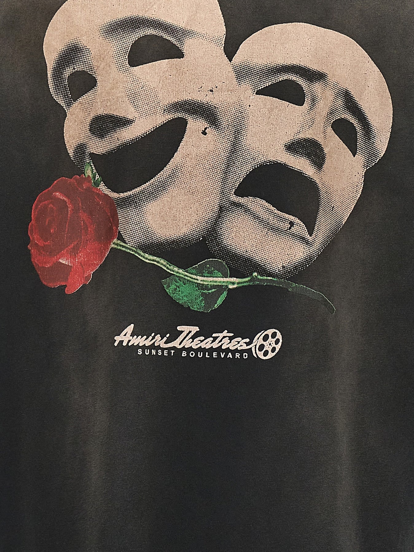 AMIRI シアターマスク オーバーサイズ Tシャツ モダンアート Amiri Theatre Masks Oversized Tee in Black | FWRD