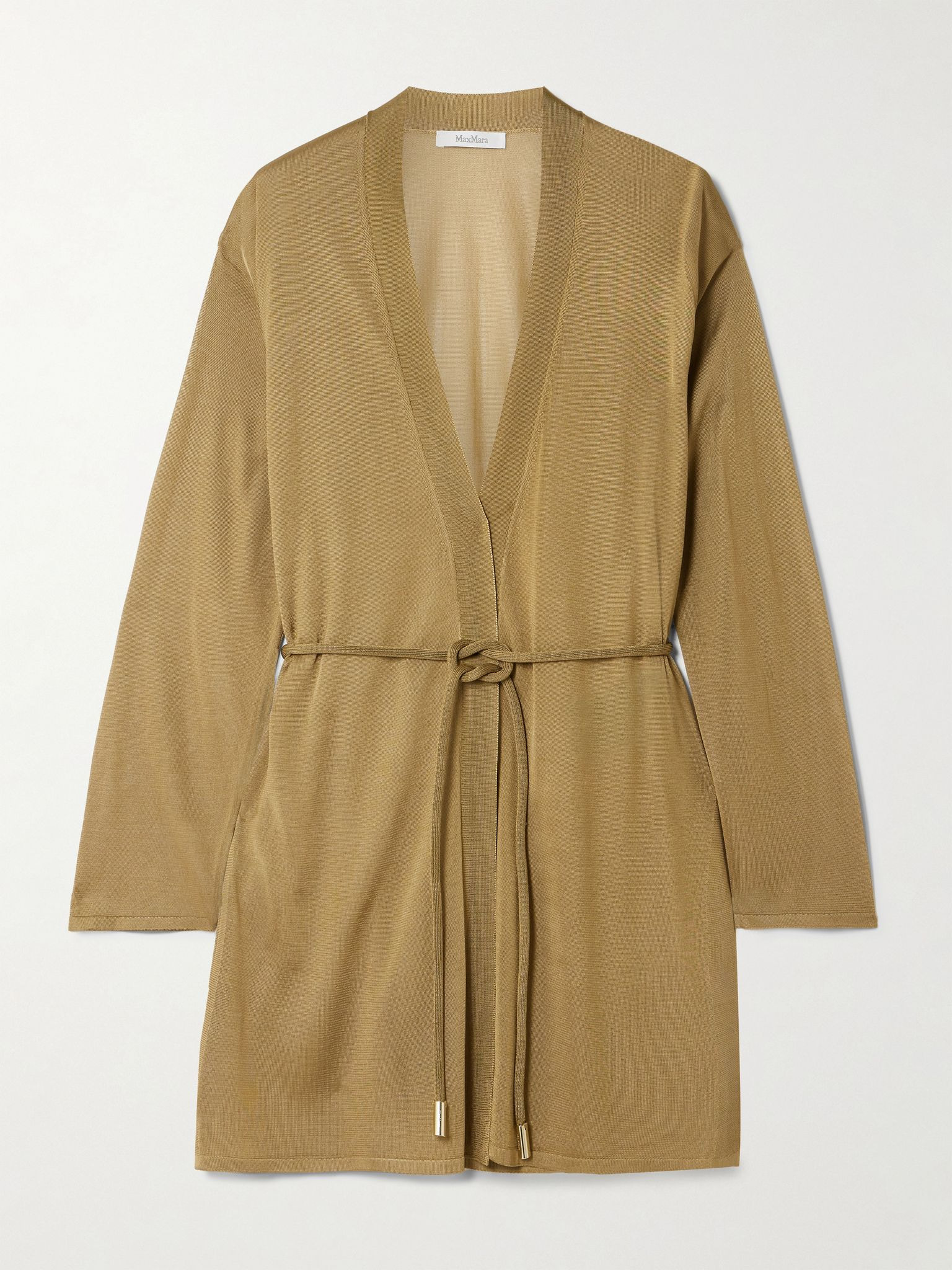Danza belted knitted cardigan Gold - 1