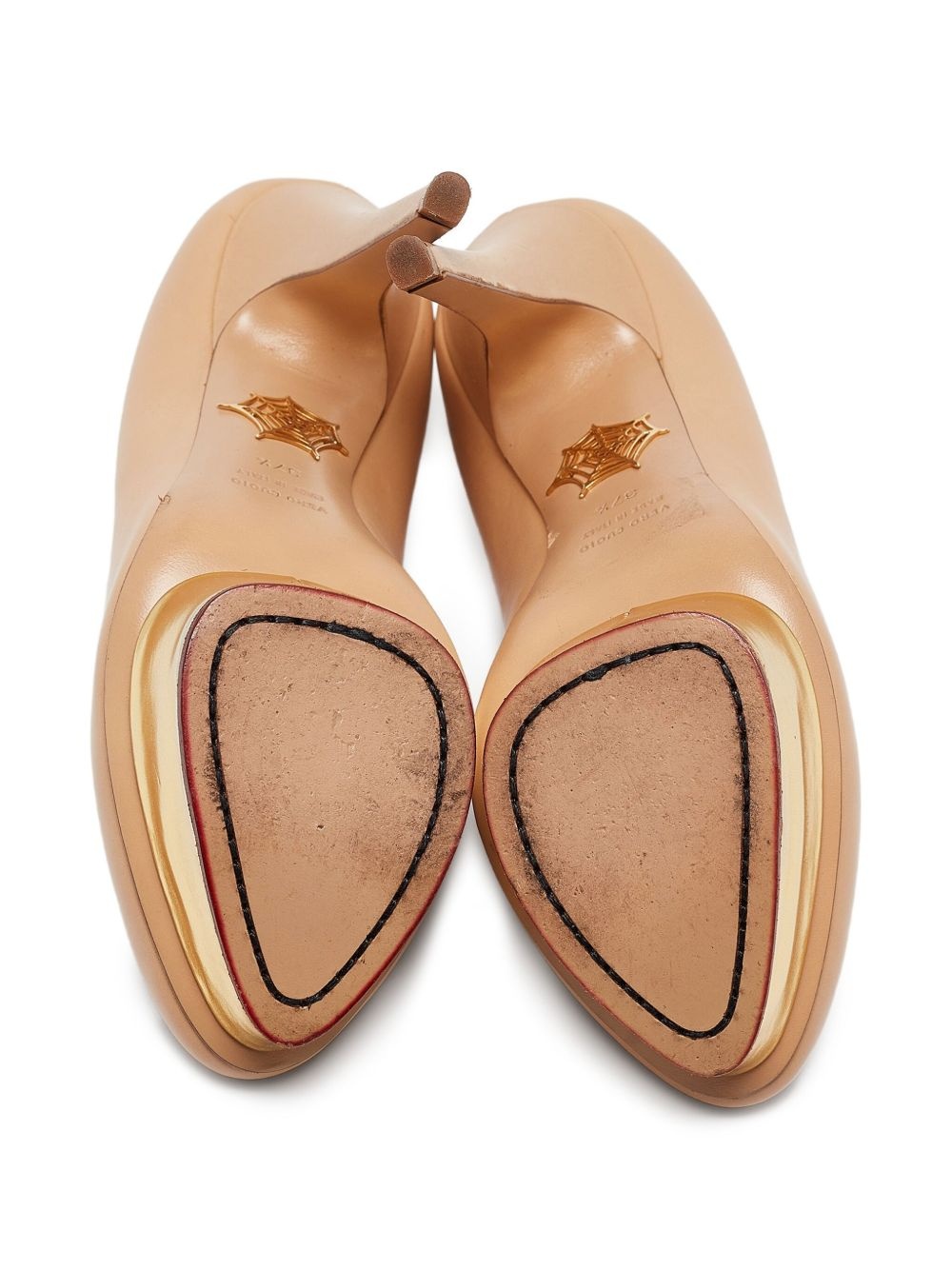 140mm leather pumps - 5