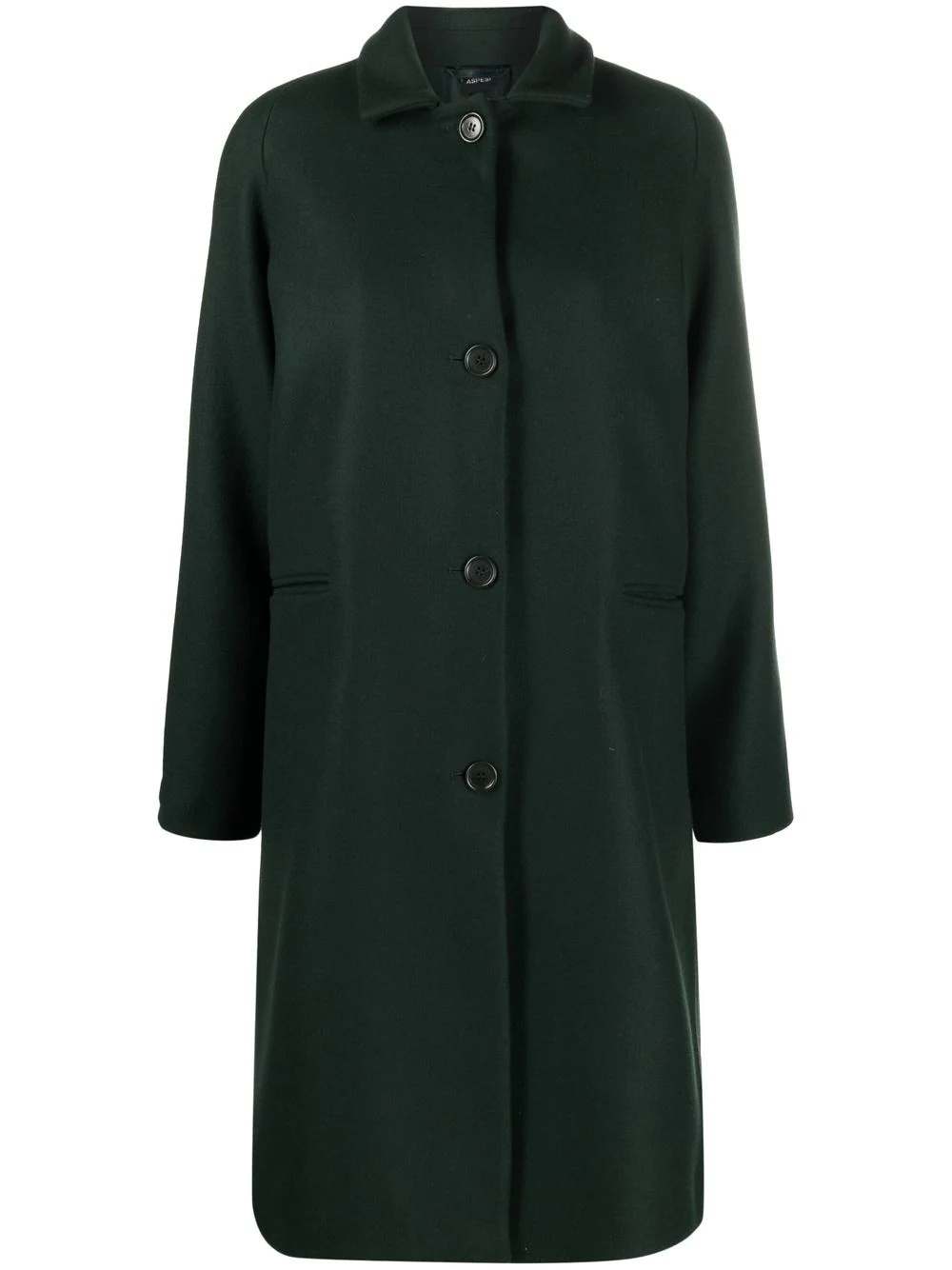 single-breasted button-fastening coat - 1