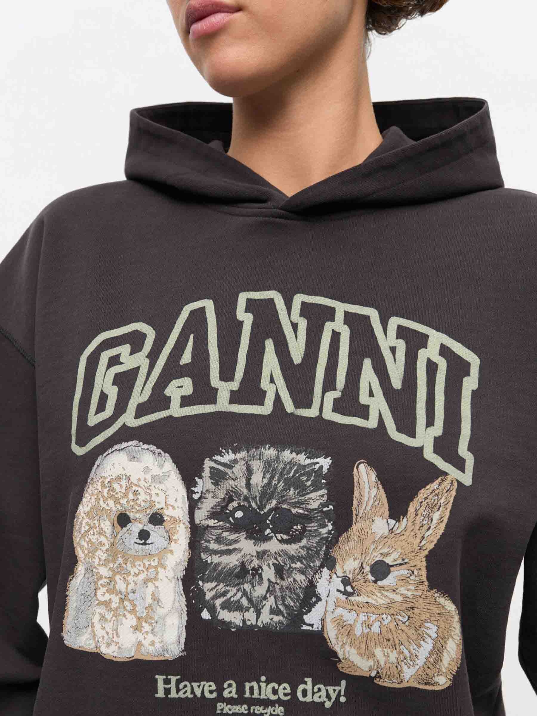 PRINTED HOODED SWEATSHIRT - 4