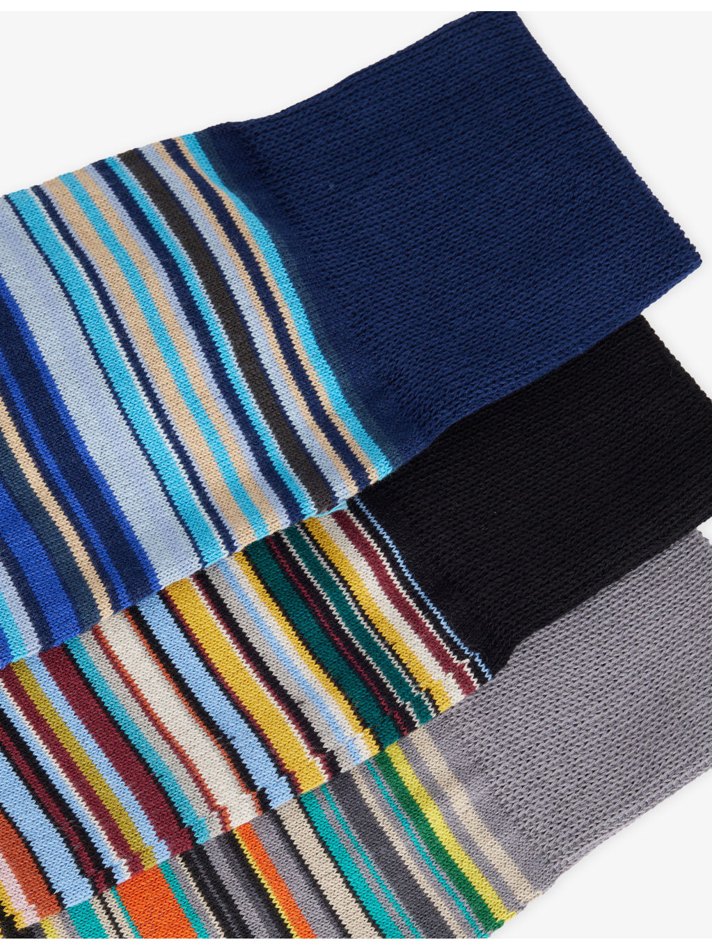 Signature-Striped Pack-Of-Three Stretch Cotton-Blend Socks - 2