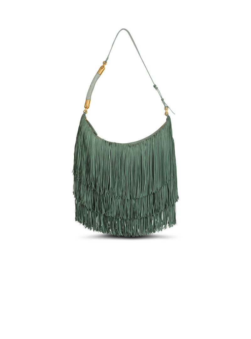 Ébène Hobo Large fringed suede bag 1