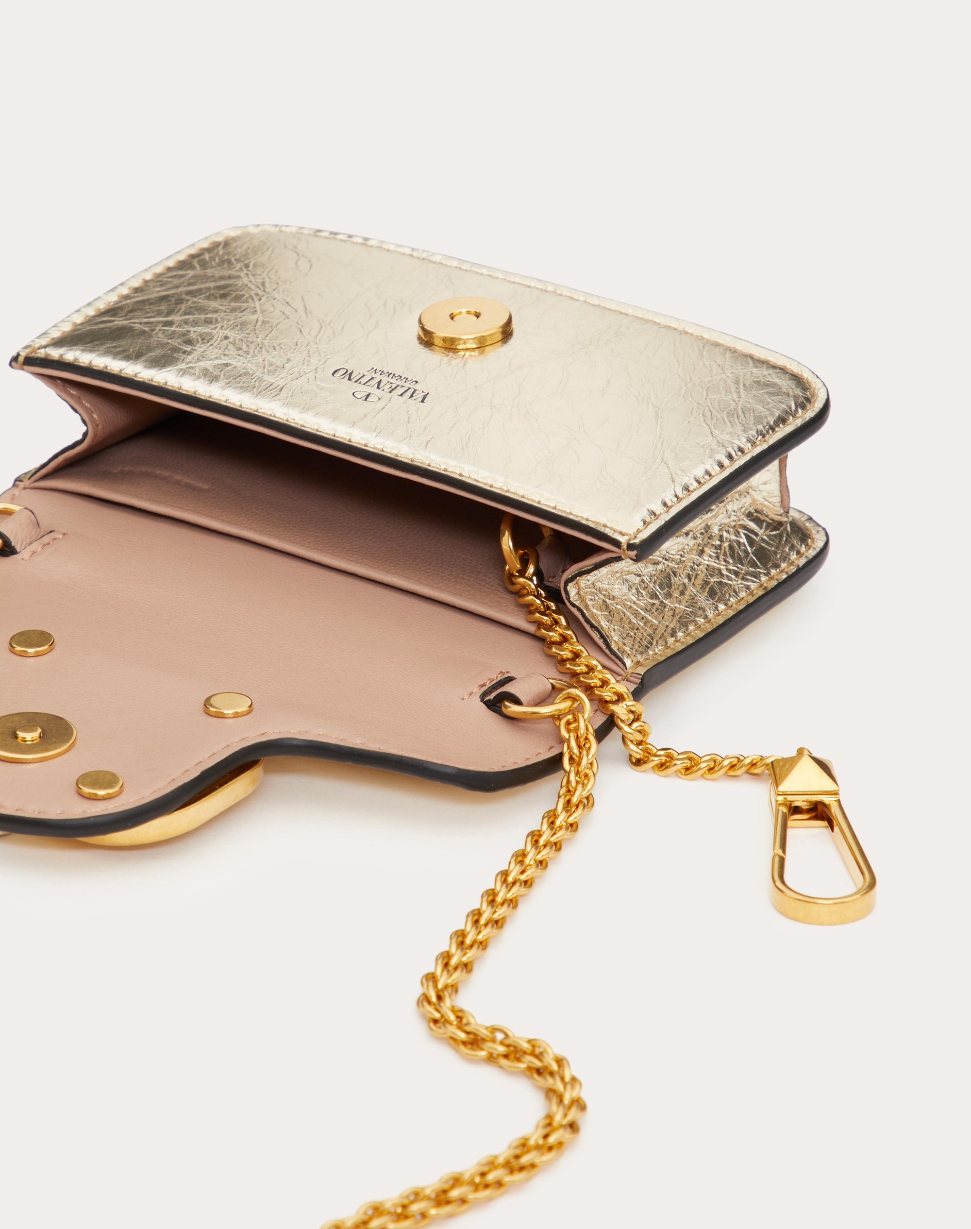 MICRO BAG WITH LOCÒ CHAIN IN METALLIC CALFSKIN - 7