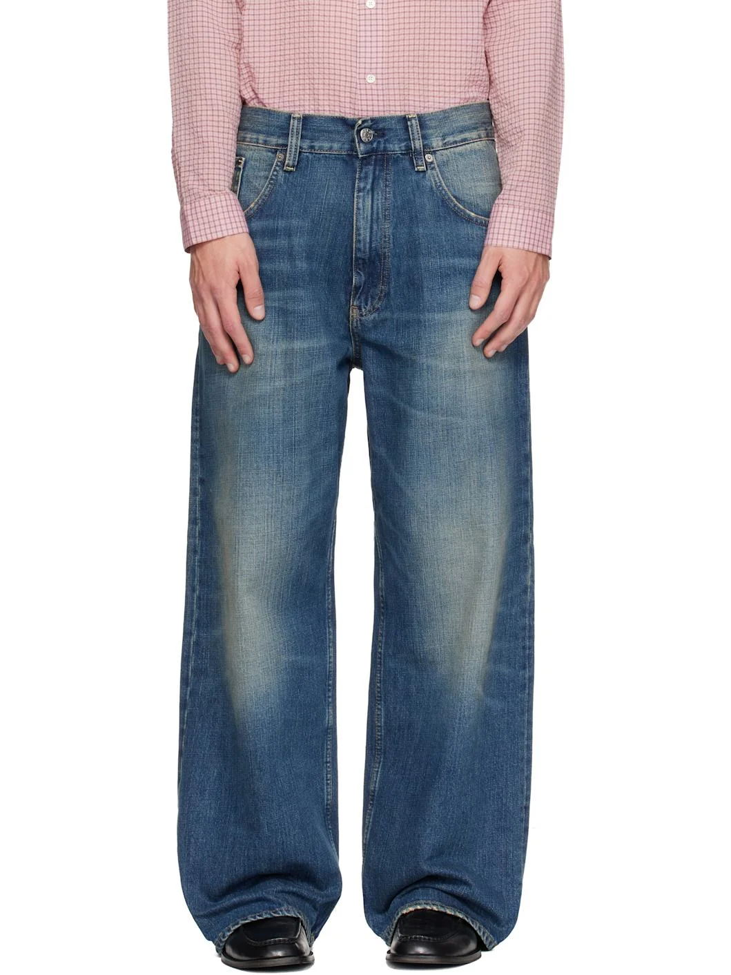 Blue Super Wide Jeans - 1