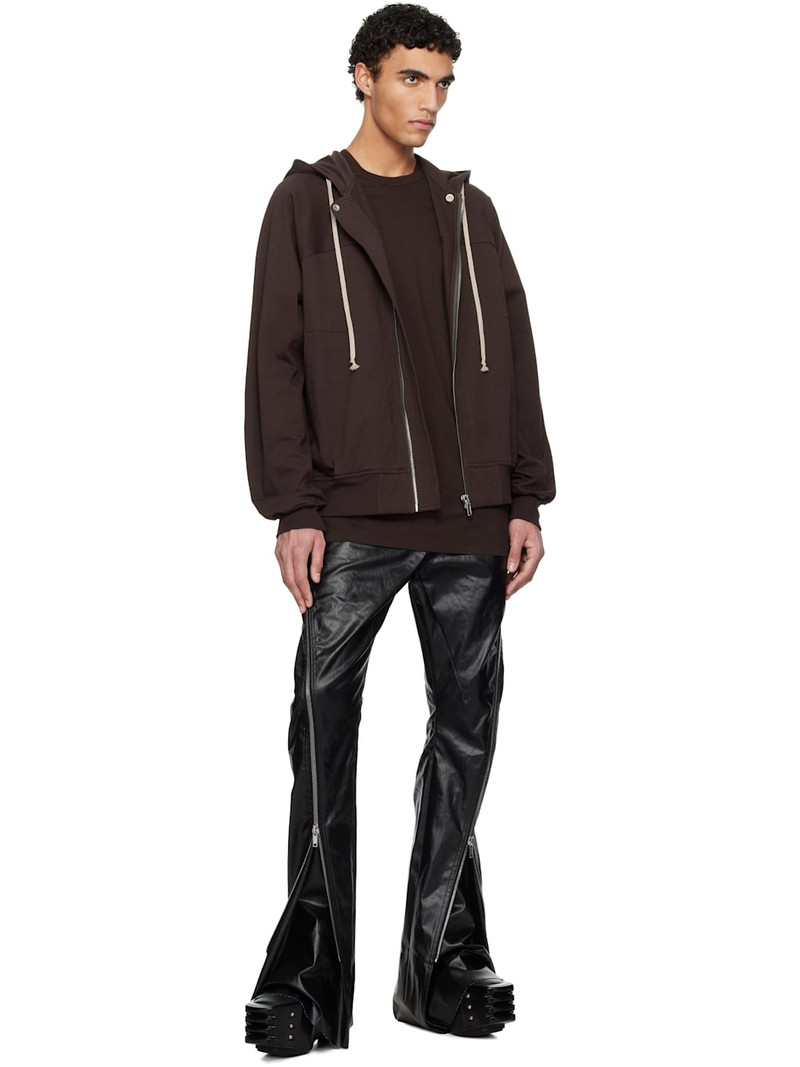 Rick Owens Brown Hollywood Windbreaker Hoodie outlook