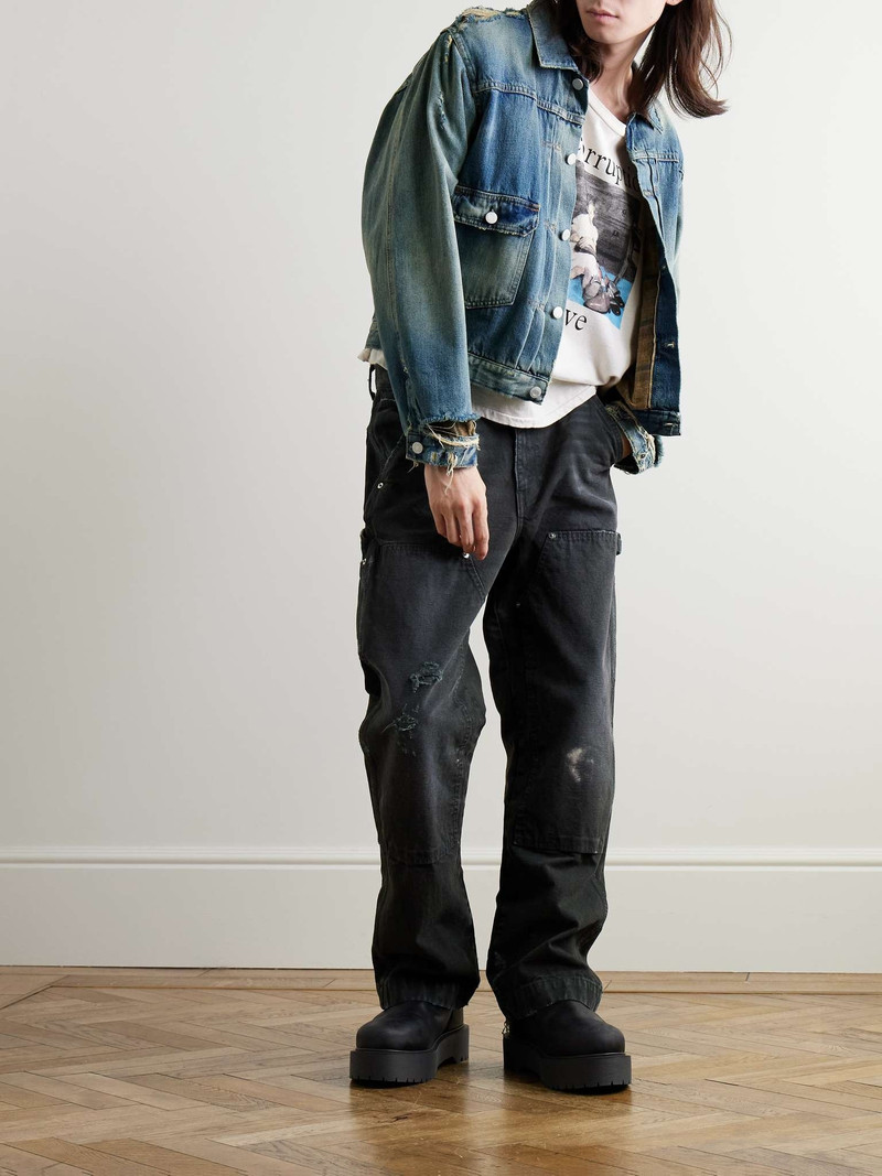 Enfants Riches Déprimés Distressed Panelled Denim Jacket outlook