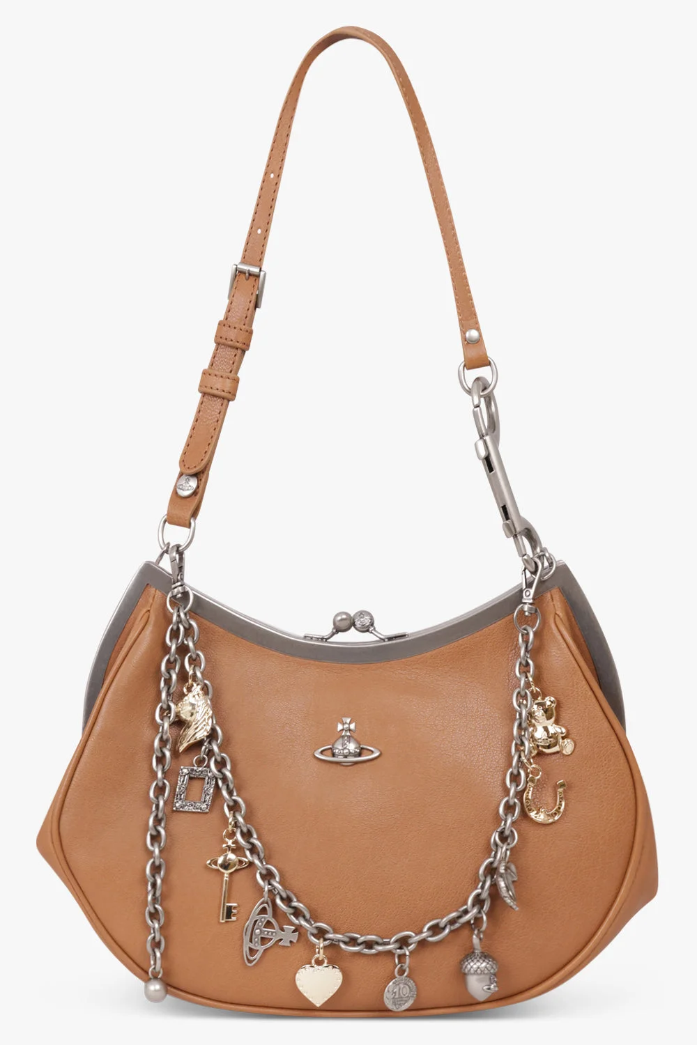 CHARM FRAME PURSE | HONEY/SILVER/GOLD - 1