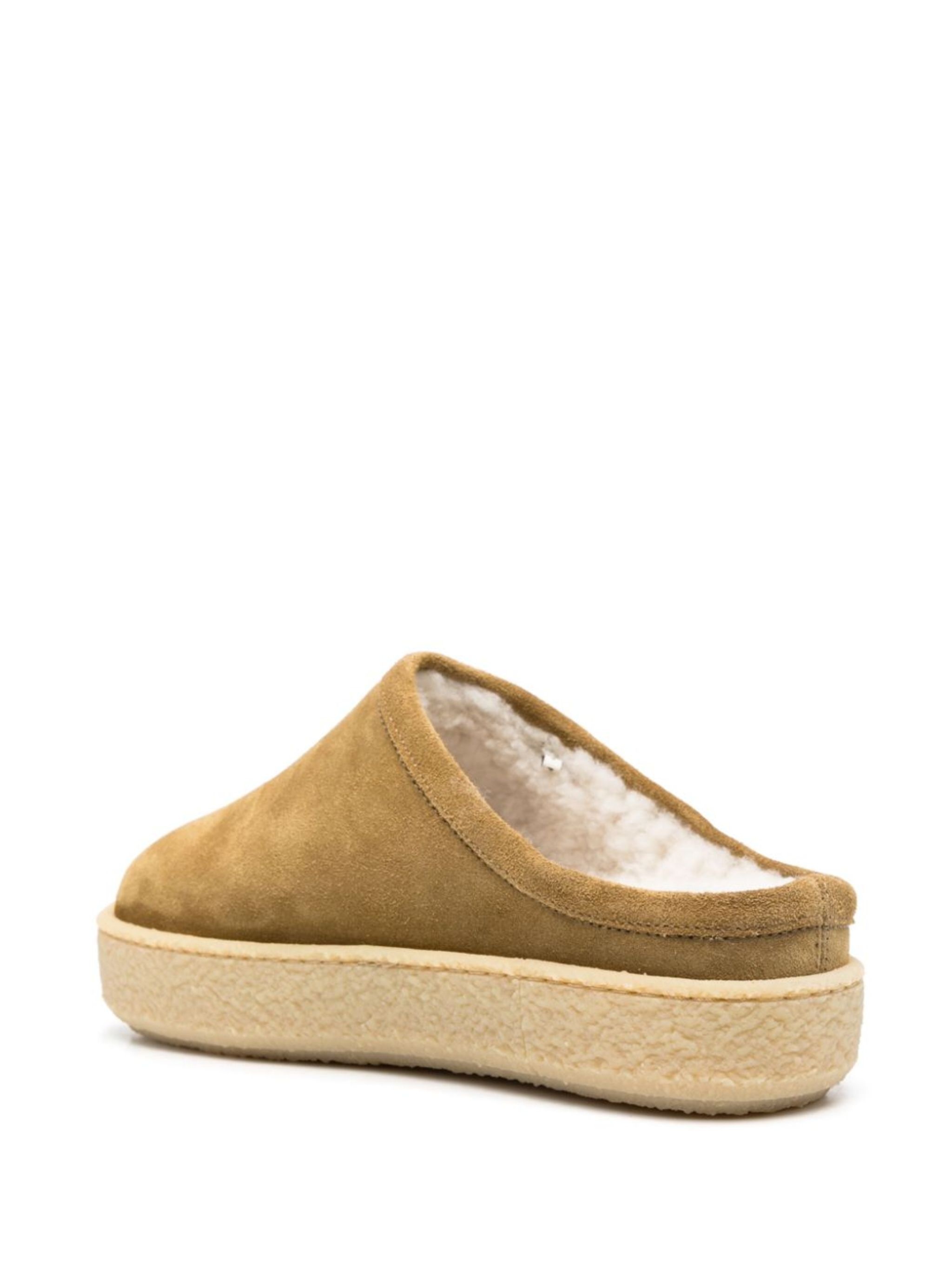 shearling suede mules - 3