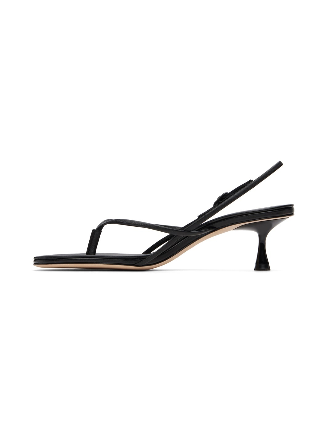 Black Wishbone 50 Heeled Sandals - 3