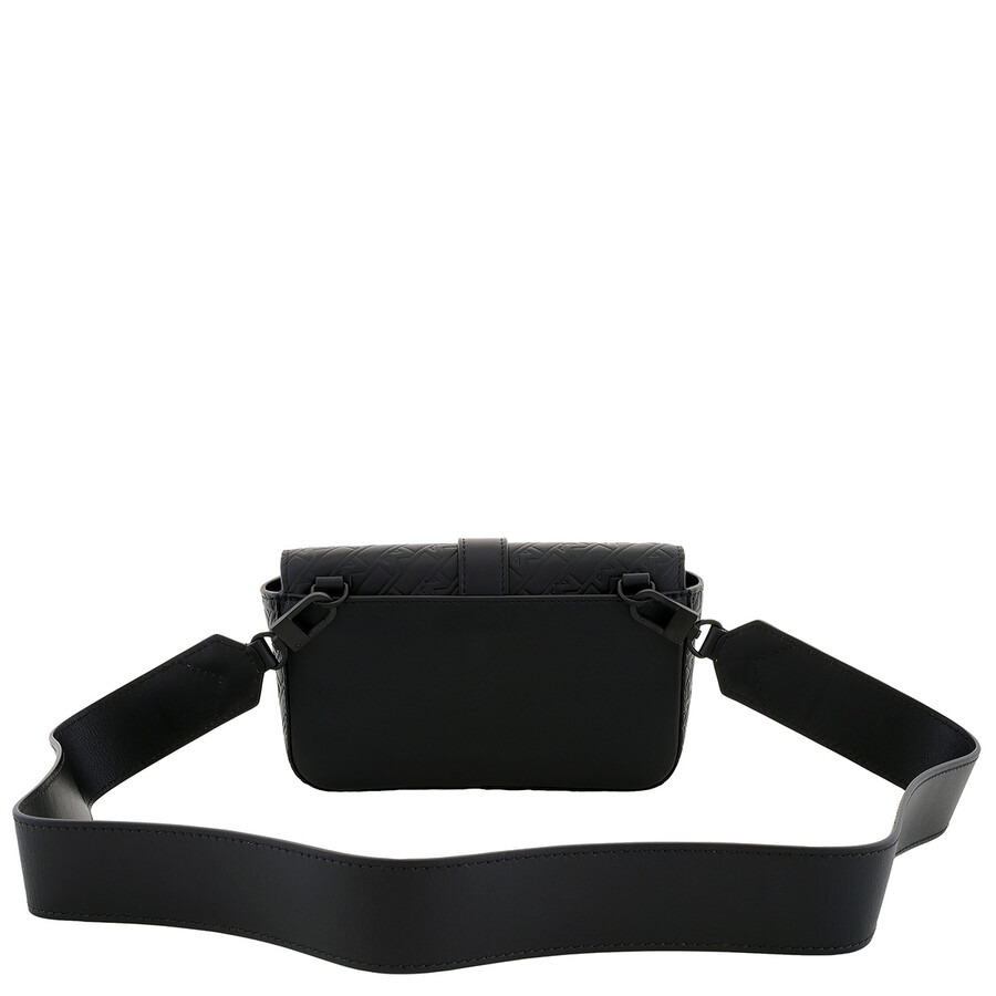 Montblanc Black Leather M Print Ultrablack Crossover Clutch - 3