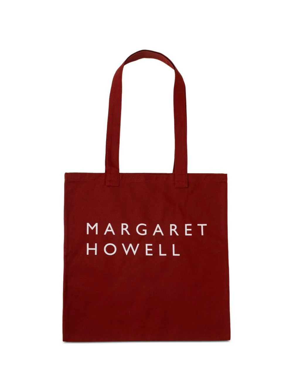 logo-print cotton-drill tote bag - 1