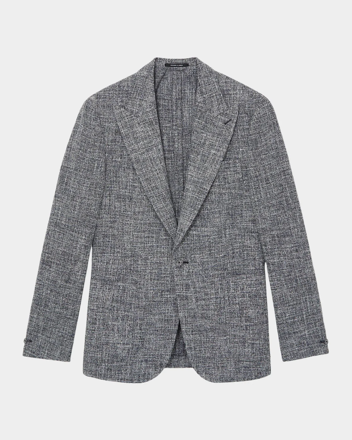 Men's Textured Melange Slim-Fit Jacket - 1