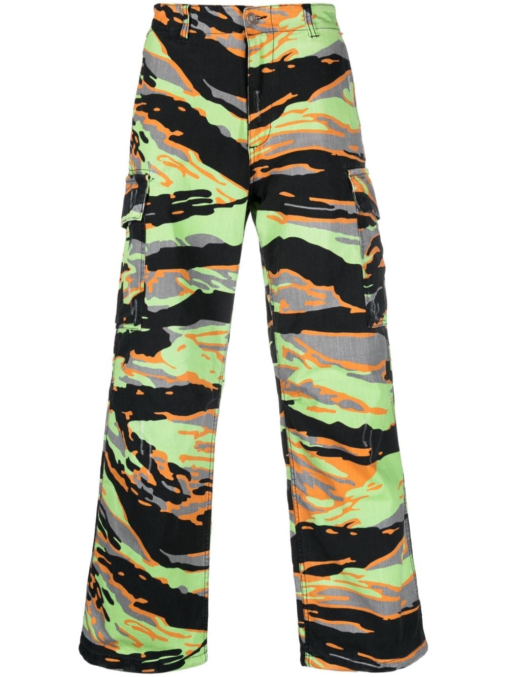 graphic-print cargo trousers - 1