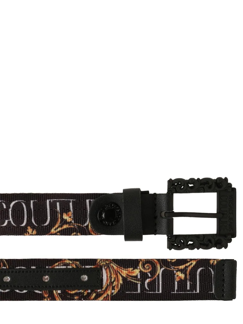 2.5CM BAROQUE PRINT WEBBING BELT - 3