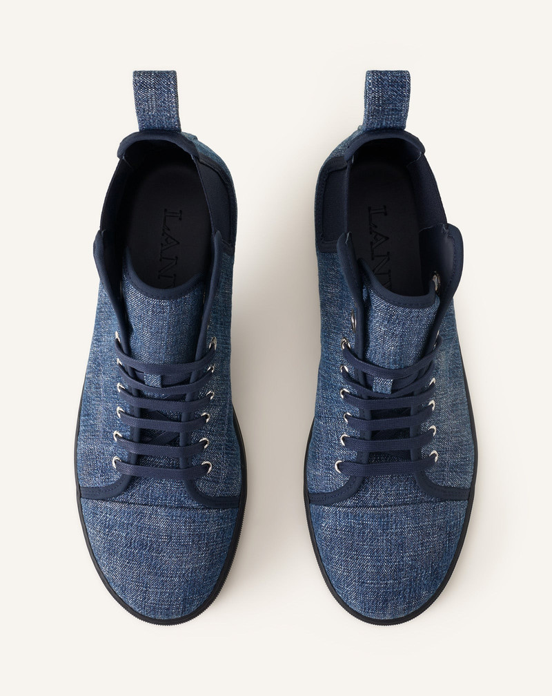 BLUE DBB1 HIGH TOP DENIM SNEAKERS 4