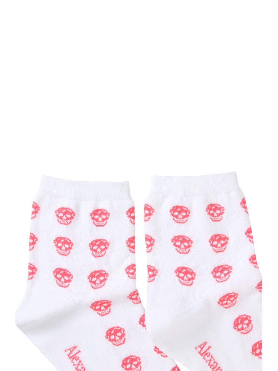 Alexander Mcqueen Women Short Skull Sock - 2