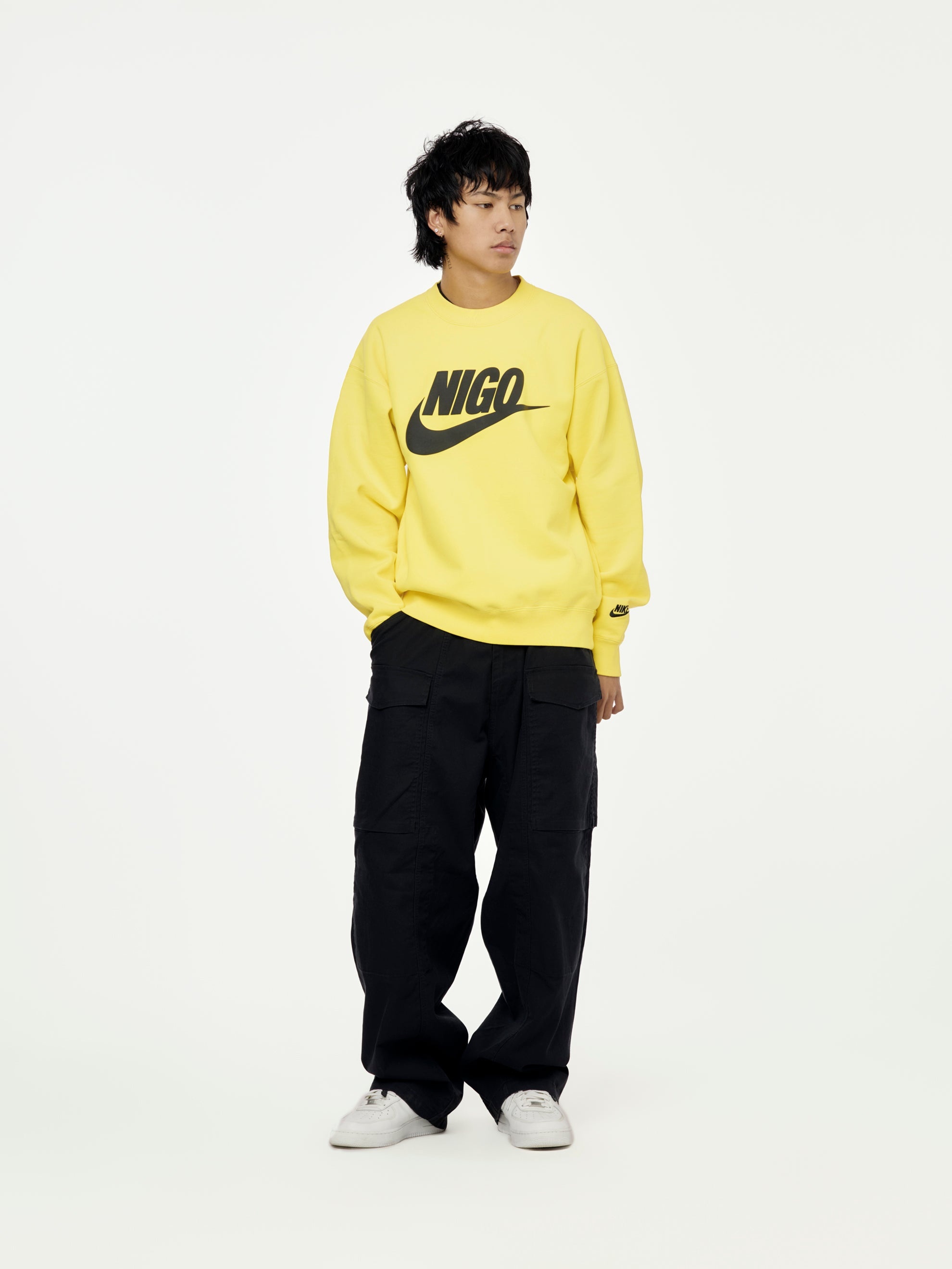 Nike M NRG NIGO CREW FLC (SPEED YELLOW/BLACK) | REVERSIBLE