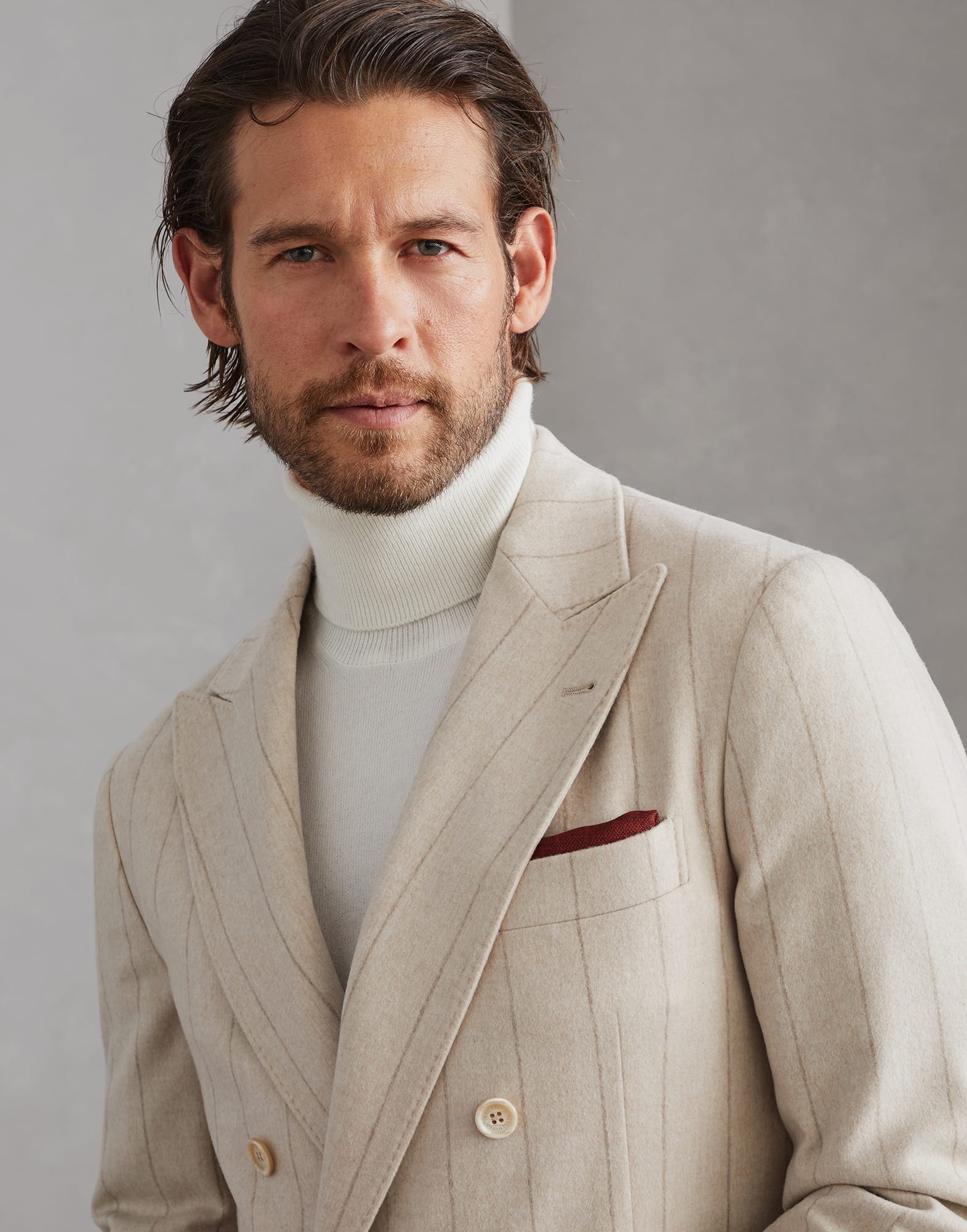 Silk pocket square with logo - 3