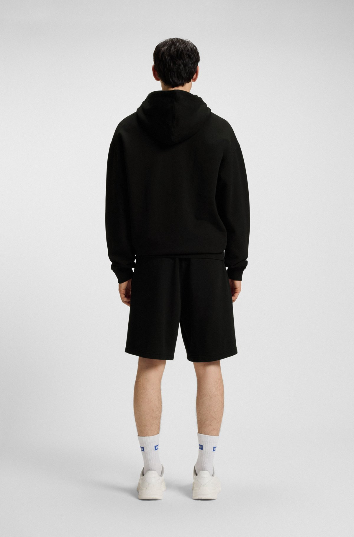 COTTON-TERRY HOODIE WITH OMBRÉ EMBROIDERED LOGO - 5