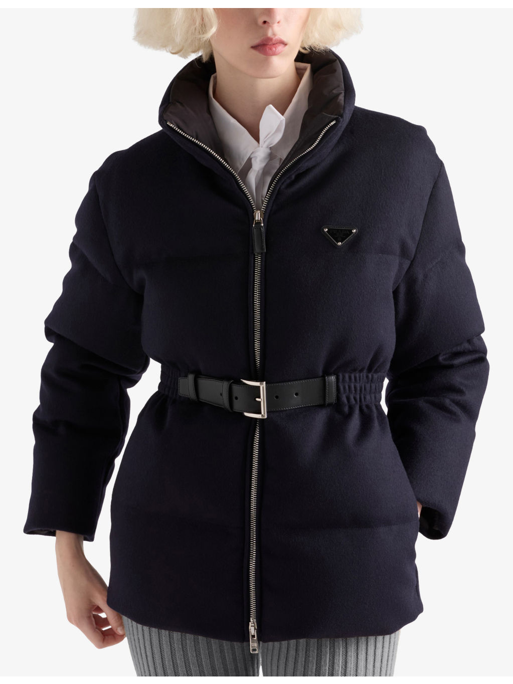 Loden Belted Shell-Down Puffer Jacket - 3