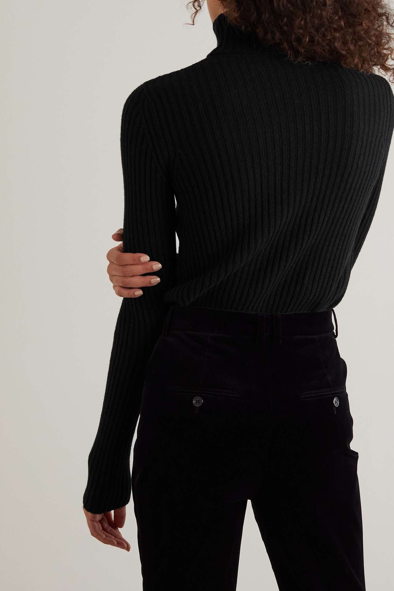 Ribbed wool and cashmere-blend turtleneck sweater - 4