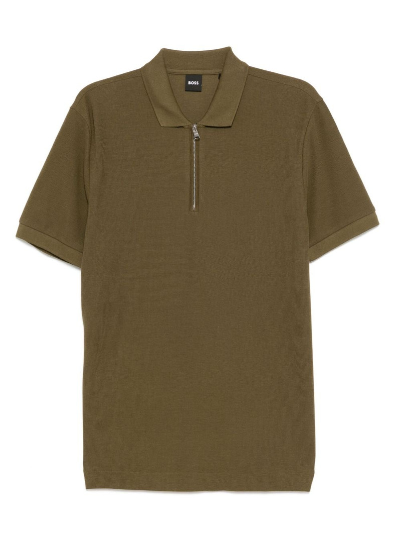 zip-up polo shirt 1